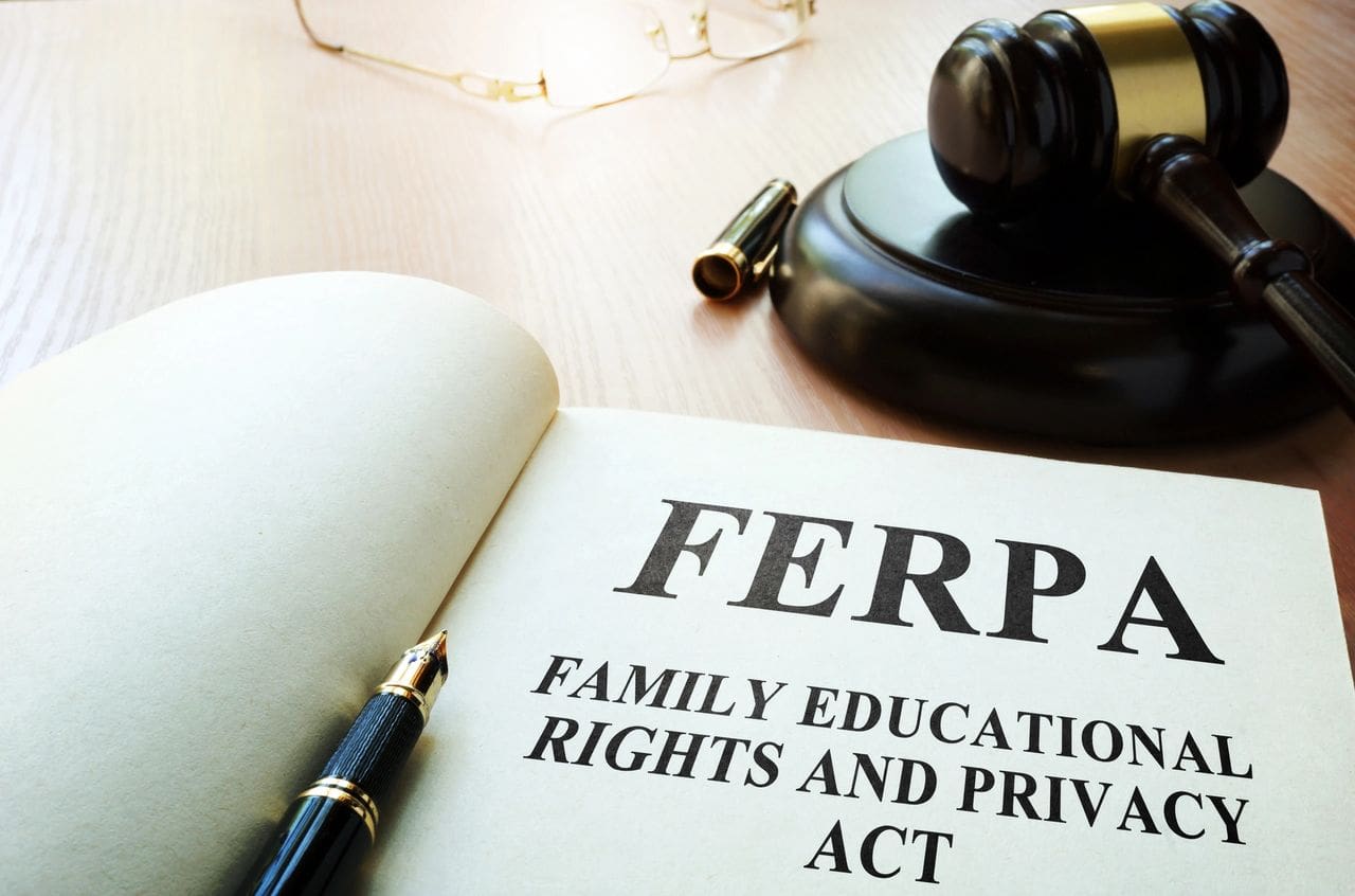 FERPA law book on a desk
